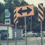 crossroads sign road decision moment