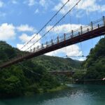river bridge crossing mountain