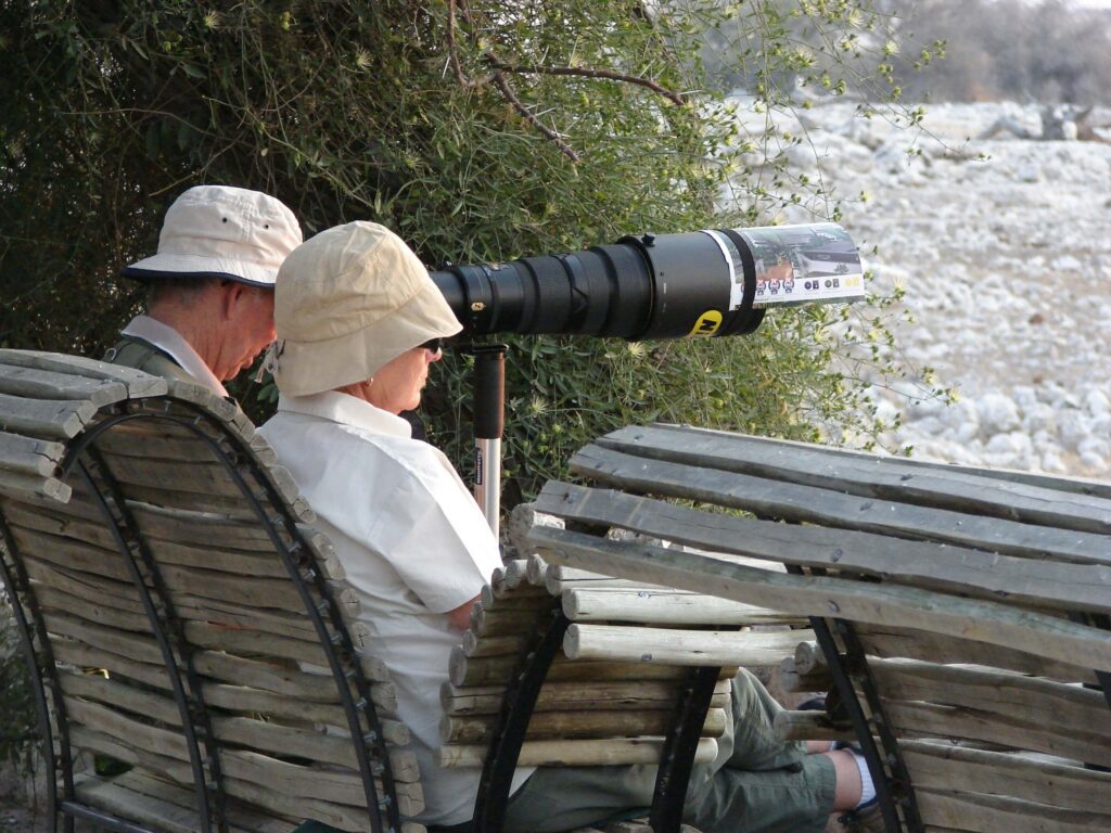 binoculars looking far horizon planning