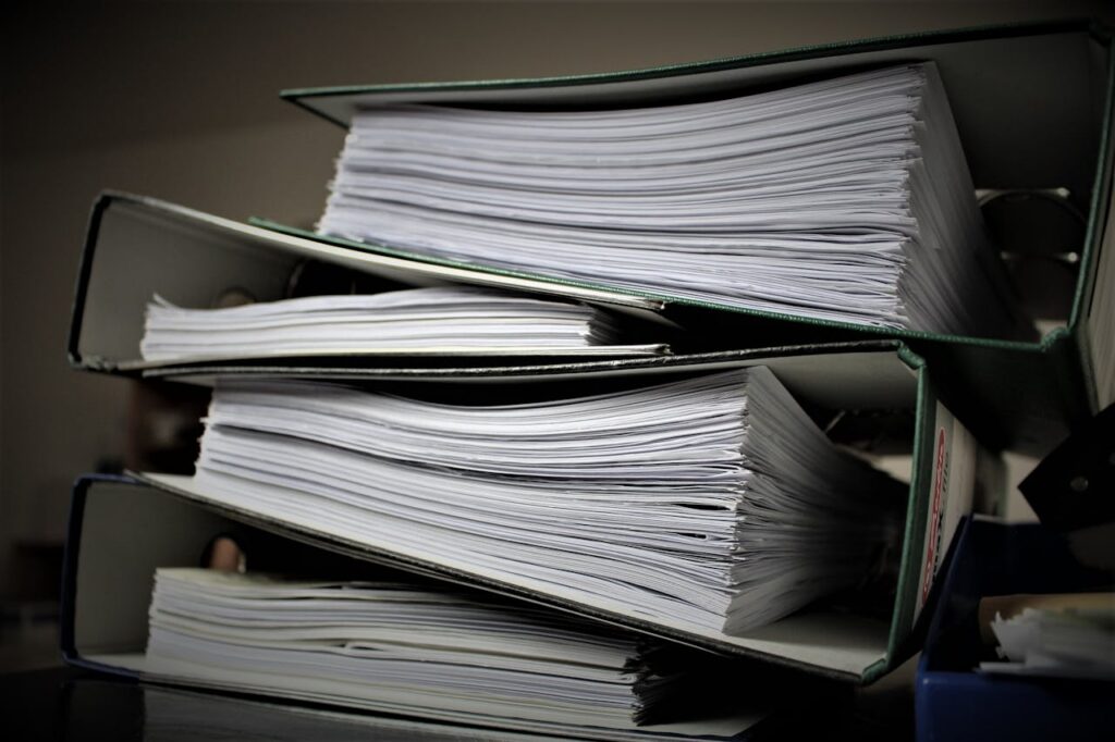 estate documents organized binder