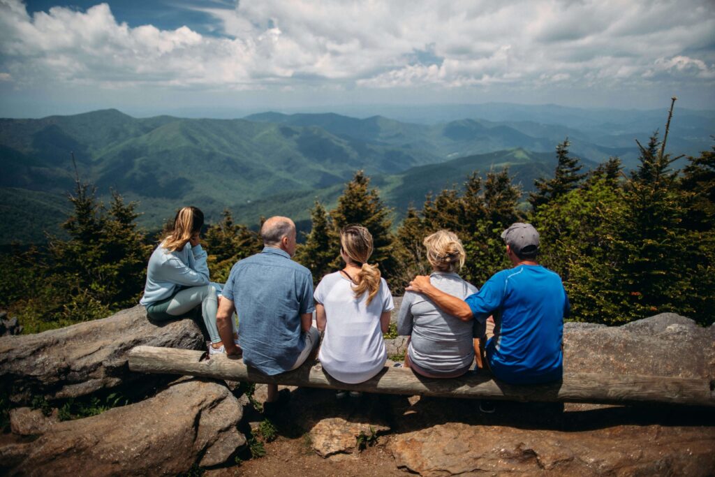 family mountain hike generations