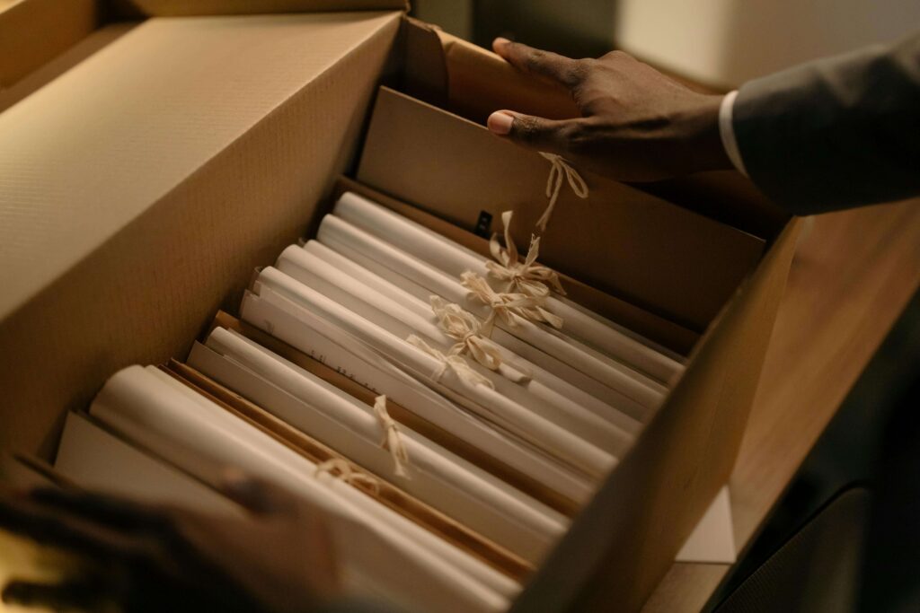 legal documents folder organized